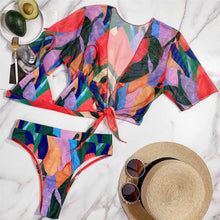 Load image into Gallery viewer, colorful three piece swimsuit set