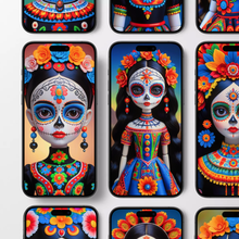 Load image into Gallery viewer, colorful catrinas phone wallpapers lockscreen ios dia de los muertos art