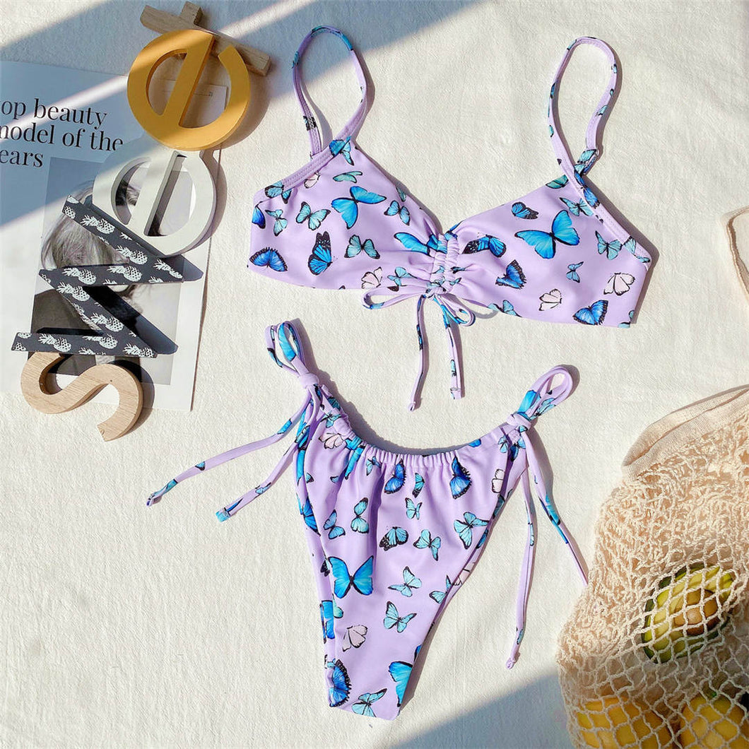 BUTTERFLY PRINT SWIMSUIT